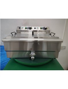 Commercial Electric Countertop Fryer 6kW Twin Tank | Stalwart DA-VEF301V 2