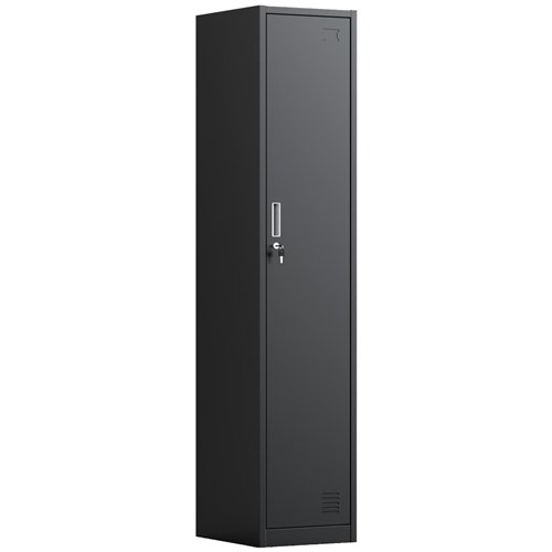 Commercial Black Single Door Locker 380x450x1800mm | Stalwart DA-HDGZ01BLACK
