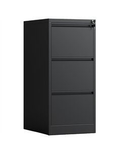 Professional 3 Drawer Filing Cabinet 460 x 600 x 1015mm Black | Stalwart DA-HDKF03BLACK