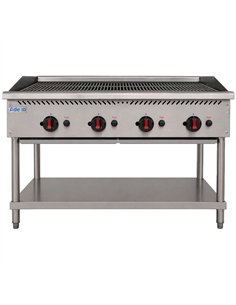 Commercial Freestanding Gas Charbroiler 28kW 1220 x 757 x 953mm | Stalwart DA-CB48F