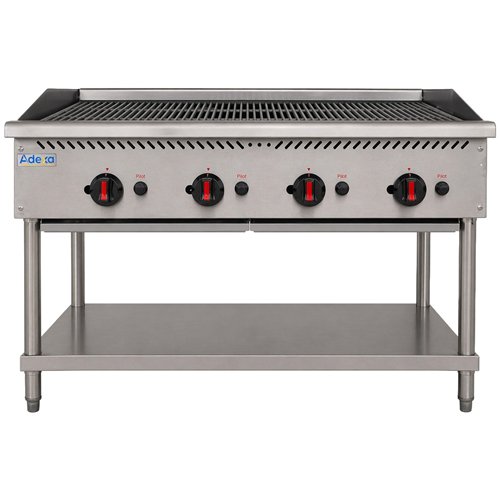 Commercial Freestanding Gas Charbroiler 28kW 1220 x 757 x 953mm | Stalwart DA-CB48F