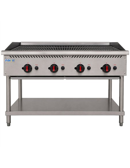 Commercial Freestanding Gas Charbroiler 28kW 1220 x 757 x 953mm | Stalwart DA-CB48F