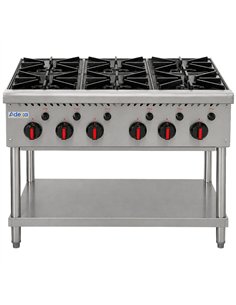Commercial Freestanding Gas Range 31.2kW 915 x 757 x 801mm | Stalwart DA-HP36F