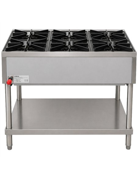Commercial Freestanding Gas Range 31.2kW 915 x 757 x 801mm | Stalwart DA-HP36F
