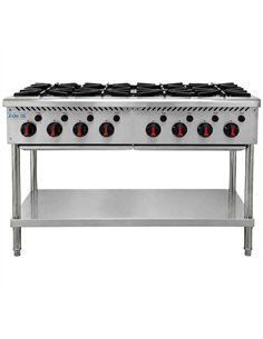 Commercial Freestanding Gas Range 41.6kW 1220 x 757 x 801mm | Stalwart DA-HP48F