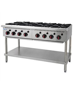 Commercial Freestanding Gas Range 41.6kW 1220 x 757 x 801mm | Stalwart DA-HP48F 2