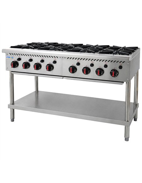 Commercial Freestanding Gas Range 41.6kW 1220 x 757 x 801mm | Stalwart DA-HP48F