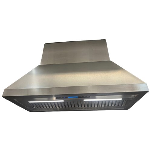 Commercial Wall Mounted Stainless Steel Extraction Hood with Touch Control, Remote and LED Lighting 1219 x 559mm | Stalwart DA-D