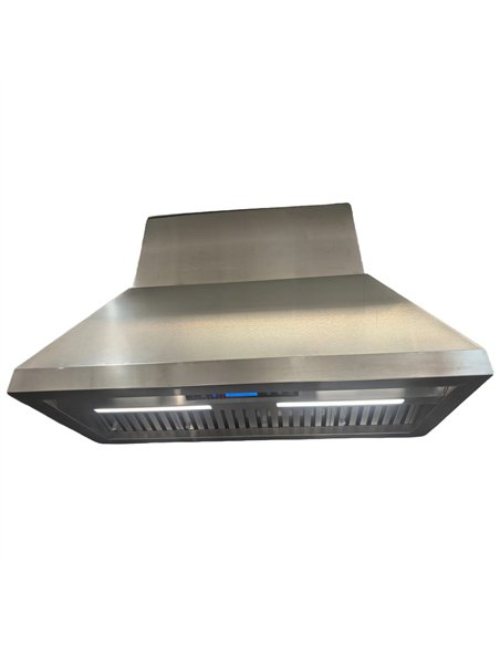 Commercial Wall Mounted Stainless Steel Extraction Hood with Touch Control, Remote and LED Lighting 1219 x 559mm | Stalwart DA-D