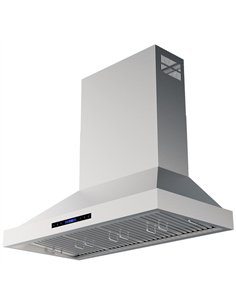 Commercial Wall Mounted Stainless Steel Extraction Hood with Touch Control, Remote and LED Lighting 1495 x 600mm | Stalwart DA-D