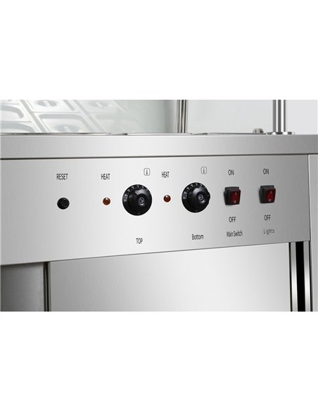Commercial Mobile Bain Marie Food Service Counter with Hot Cupboard and Heated Gantry | Stalwart DA-HXHYH4WS