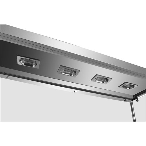 Commercial Mobile Bain Marie Food Service Counter with Hot Cupboard and Heated Gantry | Stalwart DA-HXHYH4WS