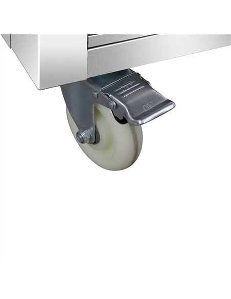 Commercial Mobile Bain Marie Food Service Counter with Hot Cupboard and Heated Gantry | Stalwart DA-HXHYH4WS