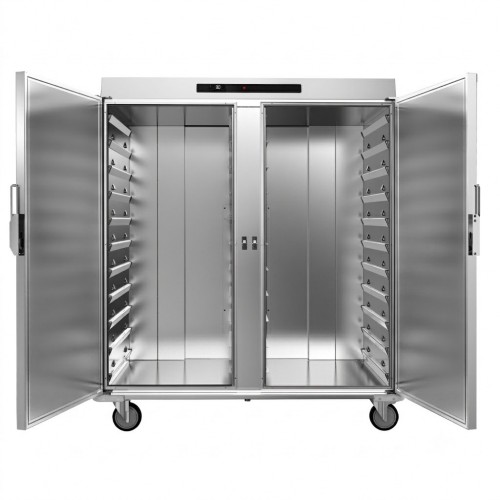 Heated Banquet Trolley or Bulk Meals Cart, 40 GN 1/1 Storage 140 Plates Temperature Control Foods