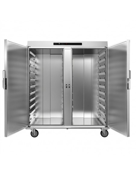Heated Banquet Trolley or Bulk Meals Cart, 40 GN 1/1 Storage 140 Plates Temperature Control Foods