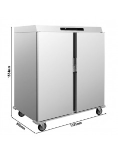 Heated Banquet Trolley or Bulk Meals Cart, 40 GN 1/1 Storage 140 Plates Temperature Control Foods