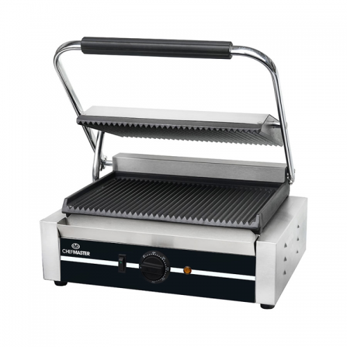 Chefmaster Large Panini Contact Grill - Ribbed