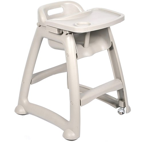 Sturdy Baby High Chair with Tray &amp Castors Stackable | Stalwart DA- B9901