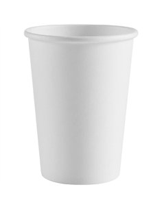 1000pcs Compostable Coffee Cups Single wall 16oz/473ml White | Stalwart DA- SW16W