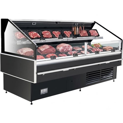 Serve Over Double-Layer Deli Counter Flat Glass Front 1875x1115x1200mm | Stalwart DA- BLUEL402