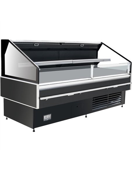 Serve Over Double-Layer Deli Counter Flat Glass Front 1875x1115x1200mm | Stalwart DA- BLUEL402