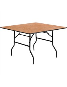 Square Folding Banquet Catering Table Plywood 1220x1220x760mm | Stalwart DA- AOX514
