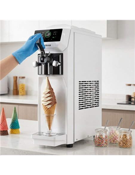 Commercial Standing Soft Serve Ice Cream Machine 13–16L/H 210x610x706mm | Stalwart DA- SKFAT1116WHITE