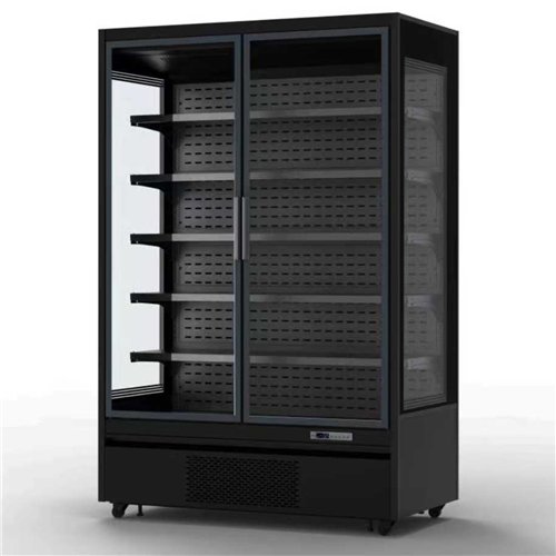 1196L Double Glass Door Upright Display Fridge – 1330 × 720 × 2030 mm Black| Stalwart DA- LKL204