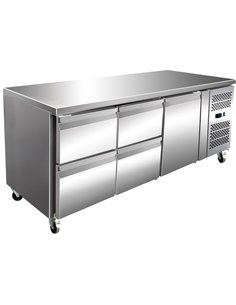 Commercial Refrigerated Counter 1 Door 4 Drawers Depth 700mm | Stalwart DA- THP3140TNEC