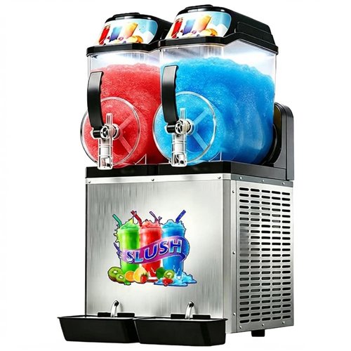Commercial 2 Tank Slush Machine 24L with Digital Control Panel 400 x 550 x 790mm | Stalwart DA- ZBGM212