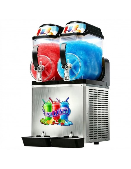 Commercial 2 Tank Slush Machine 24L with Digital Control Panel 400 x 550 x 790mm | Stalwart DA- ZBGM212