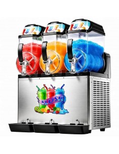 Commercial 3 Tank Slush Machine 36L 600 x 550 x 790mm with Digital Control Panel | Stalwart DA- ZBGM312