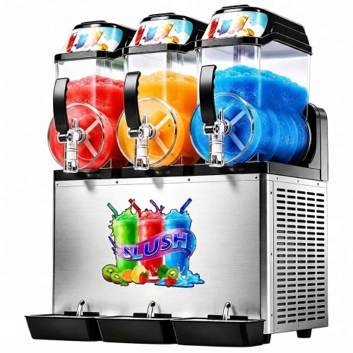 Commercial 3 Tank Slush Machine 36L 600 x 550 x 790mm with Digital Control Panel | Stalwart DA- ZBGM312