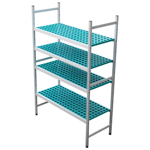 Commercial 4 Tier Aluminium Storage Rack with PP Shelves 744 x 400 x 1800mm | Stalwart DA- SV7040R