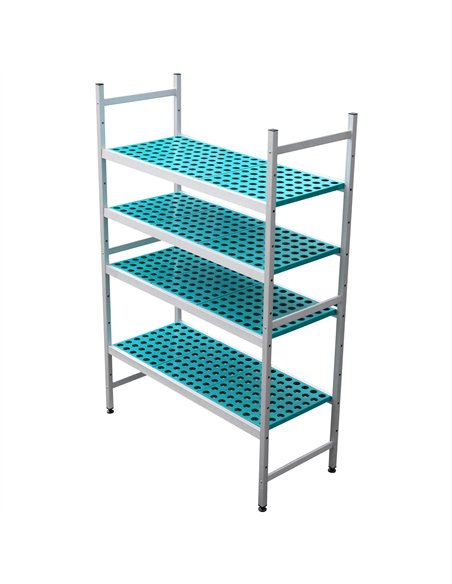 Commercial 4 Tier Aluminium Storage Rack with PP Shelves 744 x 500 x 1800mm | Stalwart DA- SV7050R