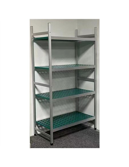 Commercial 4 Tier Aluminium Storage Rack with PP Shelves 744 x 580 x 1800mm | Stalwart DA- SV7058R
