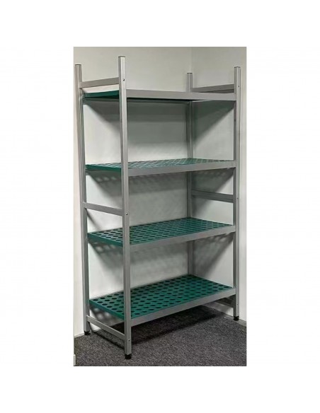 Commercial 4 Tier Aluminium Storage Rack with PP Shelves 856 x 400 x 1800mm | Stalwart DA- SV8040R