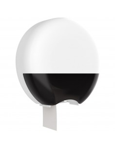 Commercial Wall Mounted Roll Paper Dispenser White &amp Transparent Black 289 x 292 x 124mm | Stalwart DA- HSDE51020 2