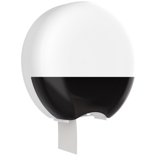 Commercial Wall Mounted Roll Paper Dispenser White &amp Transparent Black 289 x 292 x 124mm | Stalwart DA- HSDE51020