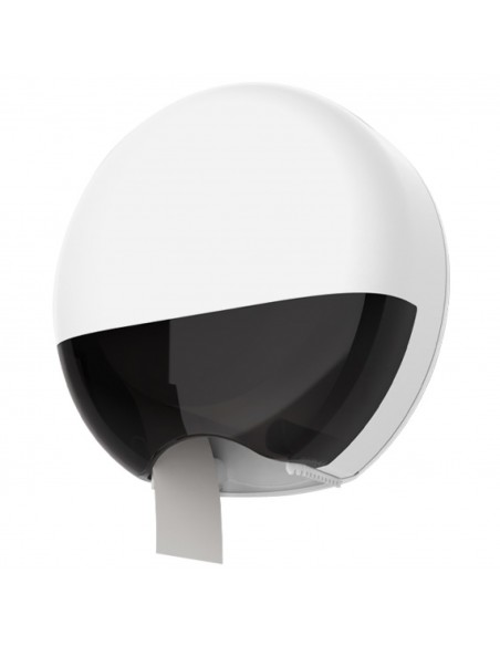 Commercial Wall Mounted Roll Paper Dispenser White &amp Transparent Black 289 x 292 x 124mm | Stalwart DA- HSDE51020