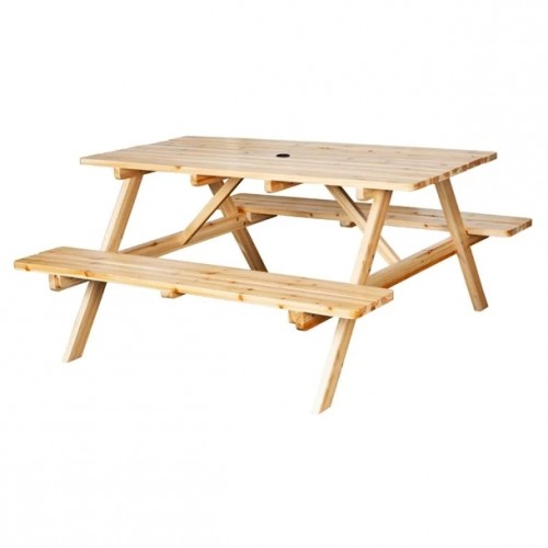 Bolero Elements Wooden Picnic Table &...