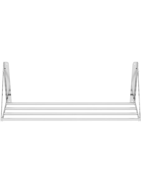 Tube Style Foldable Wall Shelf Stainless Steel 600mm | Stalwart DA-331005
