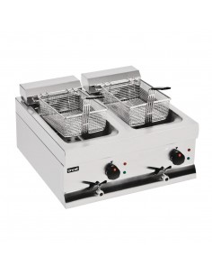 Lincat Silverlink 600 DF66 2 x 9 Ltr Twin Tank Electric Fryer With 2 Baskets
