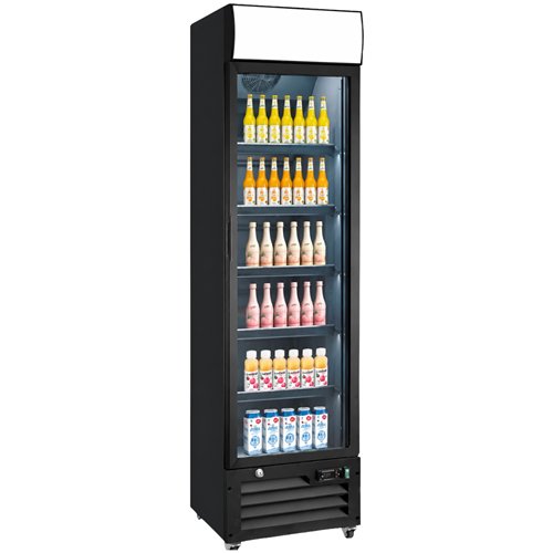 Title Commercial Slim Upright Display Freezer 146L 420 x 485 x 1880mm | Stalwart DA-LKL218