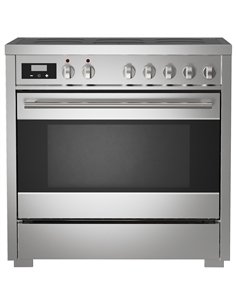 Commercial Stainless Steel Induction Range Cooker with 5 Zone Hob, 120L Oven, Air Fry &amp Rotisserie 895 x 620 x 884–914mm | St