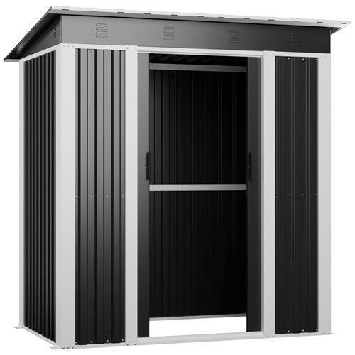 Outdoor Steel Storage Shed 6 x 4ft 1800 x 1200 x 1850mm | Stalwart DA-SART102