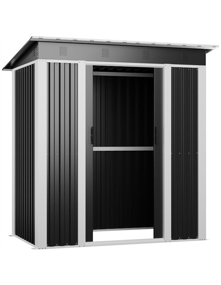 Outdoor Steel Storage Shed 6 x 4ft 1800 x 1200 x 1850mm | Stalwart DA-SART102