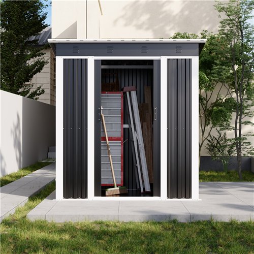 Outdoor Steel Storage Shed 6 x 4ft 1800 x 1200 x 1850mm | Stalwart DA-SART102