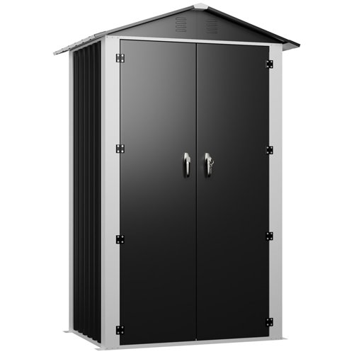 Outdoor Steel Storage Shed 4 x 3ft 1200 x 900 x 1850mm | Stalwart DA-SART104