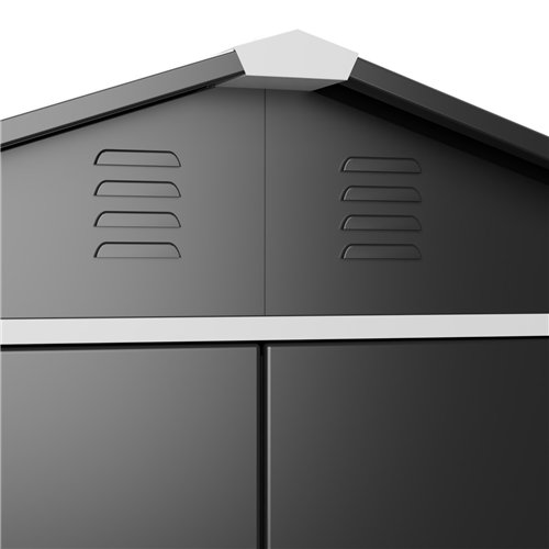 Outdoor Steel Storage Shed 4 x 3ft 1200 x 900 x 1850mm | Stalwart DA-SART104
